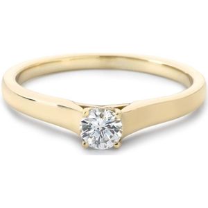 Verlovingsring - damesring - geelgoud - 14 karaat - diamant - R&C RIN2120 - uitverkoop van €1780,= voor €1145,=