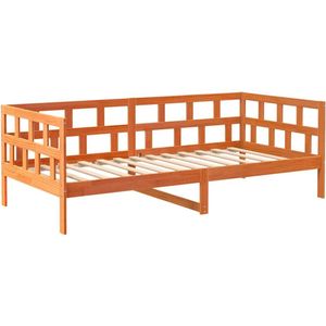 vidaXL - Slaapbank - zonder - matras - 90x200 - cm - massief - grenenhout - wasbruin