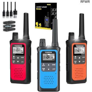 RFWR® Licentievrije Walkie Talkie voor Volwassenen en Kinderen - Oplaadbaar met 1800mAh en 5 km Bereik