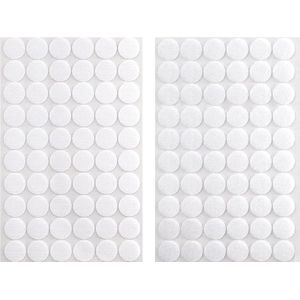 Zelfklevende Stippen 2 cm Diameter - 120 Stuks (60 Paar) - Klittenbandsluiting - Voor Kunst en Handwerk - Wit .