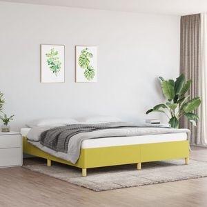 vidaXL Bedframe 180x200 cm - Groen Polyester Boxspring Frame - Bed Frame - Slaapcomfort - Houten Bed Frame - Stoffen Bed Frame - Groent Bed Frame - Tweepersoons Bed Frame - King Size Bed Frame