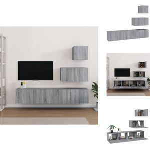 vidaXL TV Meubelset - Sonoma Eiken - Set van 3 - 30.5x30x30cm - 60x30x30cm - 80x30x30cm - Kast