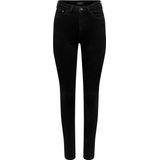 Only Jeans Onliconic Hw Sk Long Ank Dnm Noos 15247810 Black Denim Dames Maat - W27 X L32