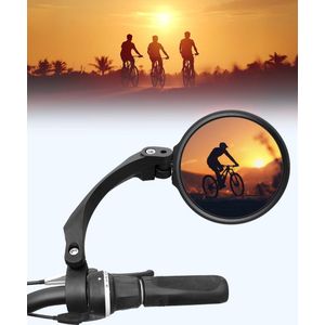 Fietsspiegel Achteruitkijkspiegel Fietsstuur Spiegel Rechts Fietsspiegel 360° Verstelbaar Geschikt voor 18-22mm Mountainbike Racefiets Scooter Rond 1st