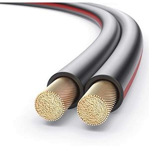 Hifi luidsprekerkabel 2 x 2,5 mm² - 15 m, zwart