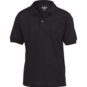 Gildan - DryBlend Kinder Polo - Black maat M (140/152)