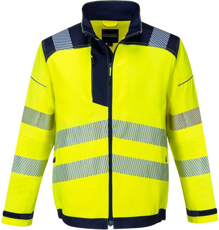 Werkjack - Oranje - Polyester/Katoen - HiVisTex Pro Reflecterende Striping