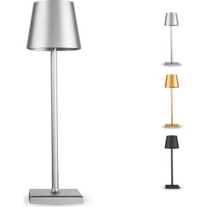 Bolt Electronics® - Tafellamp oplaadbaar - Tafellampen - Dimbaar - Slaapkamer - Woonkamer - Zilver