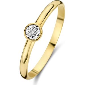 Isabel Bernard - De la Paix Inaya - Gouden Ring - 14 Karaat - Met Diamant 0.03 Karaat