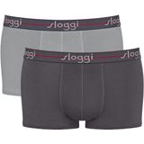SLOGGI - Start - Boxershorts - Lichtgrijs - Rood - Zwart - 2 Pack