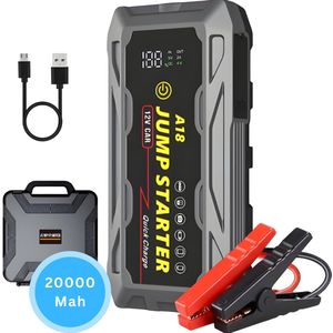 Truskore - Jumpstarter - 12V - 3000A - 20.000 mAh - Starthulp Voor Auto's Met LED- en SOS Noodlicht - Incl. Koffer