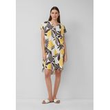 Jurk - Lichte Blousejurk - Linnenmix - V-hals - Halflang