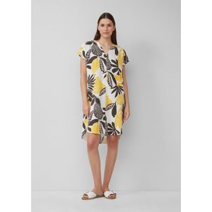 Jurk - Lichte Blousejurk - Linnenmix - V-hals - Halflang