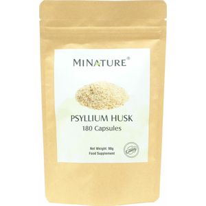 Psyllium Capsules 180 stuks - 450mg Poeder van Psylliumvezels per Vegan Capsule - Psyllium Husk - Plantago Ovata - 100% Plantaardig