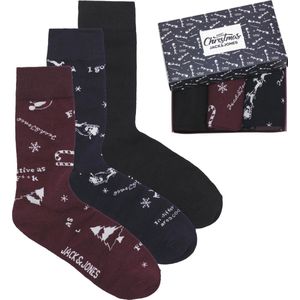 Jack & Jones Kerst Sokken Giftbox 3-pack JACSNOWFLAKE-one size