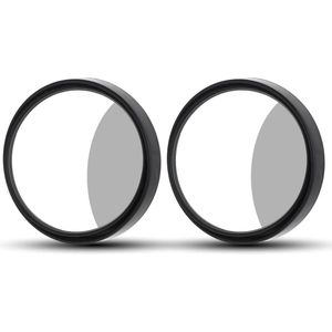 2 stuks 360° rotate dode hoekspiegel instelbare HD convex glas autodeurspiegel zelfklevende blinde spiegel voor dode kant naadloze contouren naar achteraanzicht zijspiegel