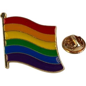 Rainbow Regenboog Vlag Gay Pride Symbool Emaille Pin 2.8 cm / 3 cm / Multicolor