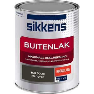 Sikkens Buitenlak - Verf - Hoogglans - Mengkleur - RAL6008 - 1 liter