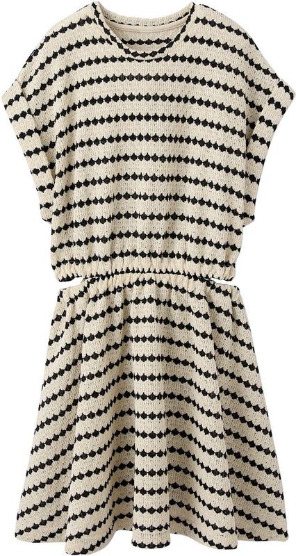 JONEN - Meisjessweater - Zwart - Fantasie Breisel - Korte Mouwen