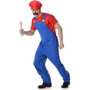 Karnival Costumes Verkleedkleding Mario Kostuum voor mannen Deluxe - L