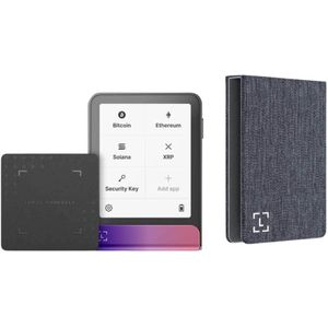 Ledger Flex Crimson Magenta + Magnet Folio Business Charcoal - Voordeelbundel - Hardware Wallet set - Magnetische case