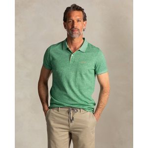 Poloshirt - Electric Orange Melange - Katoen/Linnen