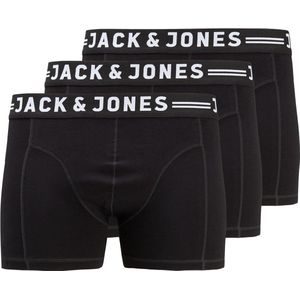 Jack & Jones Plus Size Boxershorts Heren Trunks SENSE 3-Pack Zwart - Maat 7XL