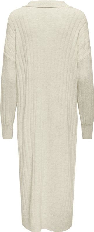 Only - Onltessa Ls Polo Long Dress - Gebreide Jurk - Beige