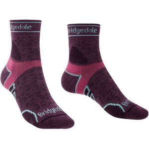 Bridgedale - T2 Merino Sport - Sok - Charcoal Purple - Lightweight 3/4 Crew