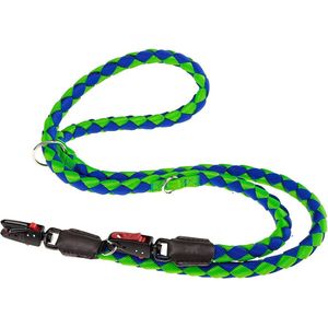 Ferplast Twist Matic Verstelbare Hondenlijn - Nylon - Groen-Blauw - Diameter 12 mm - Maximale lengte 200 cm