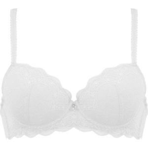 Naturana padded lace beugel BH 80D wit