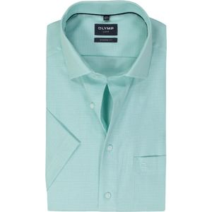 OLYMP - Modern Fit - Overhemd - Mint Groen - Korte Mouw - Strijkvrij