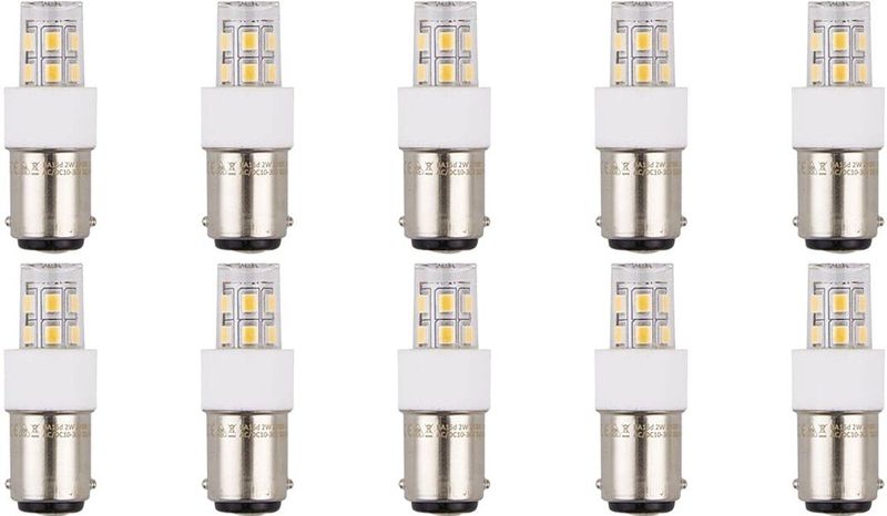 SPL - Ba15d - LED Lamp - Warm Wit - 2W - 190lm - LED Buislamp T17 - 10 Stuks