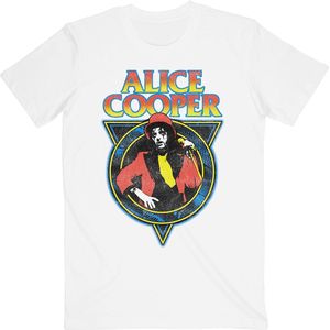 Alice Cooper Heren Tshirt -2XL- Snakeskin Wit
