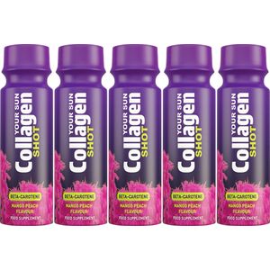 5x 80ml - Your Sun SHOT - Collagenshot - Mango-Peach - Sunshot - Tanshot - Gezondheidsdrank