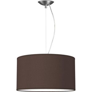 Home Sweet Home hanglamp Bling - verlichtingspendel Deluxe inclusief lampenkap - lampenkap 40/40/22cm - pendel lengte 100 cm - geschikt voor E27 LED lamp - chocolade