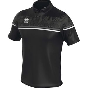 Polo Errea Dominic Polo Mc Ad 07780 Zwart Voor Wit - Sportwear - Volwassen