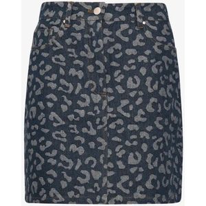 Noella Kambria - Rok - Leopard - Denim - Blauw - XS