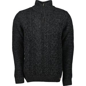 Superdry Half Zip Trui Jacob Cable Zwart - Maat XL - Heren - Schipperstrui