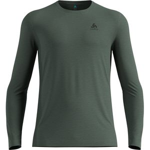 Odlo - Merino 160 Bl Top Crew Neck L/S - Merino-ondergoed - Olijfgroen