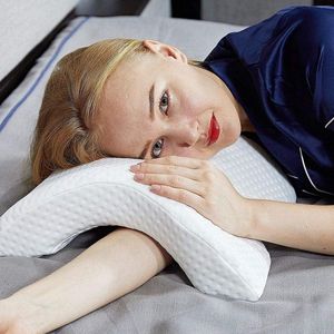 Arm Rest Kussen voor Zijslaper - Contour Legacy Kussen U Vorm - Memory Foam Langzame Rebound Neck Kussen met Holle Ondersteuning - Voorkom Arm Been Numb