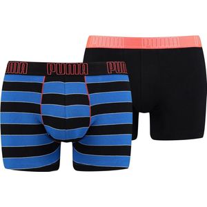 Puma - YD Bold Stripe Boxer 2P - Boxers Heren - S - Blauw