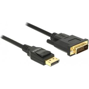 Premium DisplayPort naar DVI kabel - DP 1.2a (4K 30Hz) / zwart - 1 meter