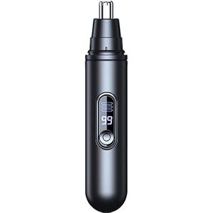 Neustrimmer - Elektrische neushaartrimmer -Draagbare neushaartrimmer - Oor- en neustrimmer - oplaadbaar type C - waterdicht - dubbelzijdig mes - voor -gezichtshaar - wenkbrauwen - mannen - vrouwen - zwart