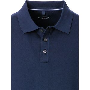 Gebreid Katoen Poloshirt 3 Knoops Blauw Casa Moda - XL
