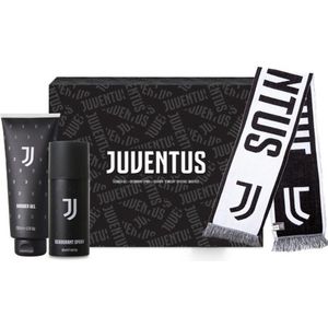 Juventus Giftset met 150ml DEO - Douchegel 200ml - Officiele Sjaal van Juventus