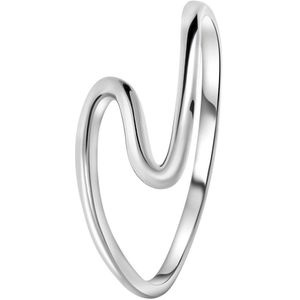 Lucardi Dames Ring golf - Ring - Cadeau - Echt Zilver - Zilverkleurig