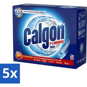 Calgon - 3in1 Tabletten - 48 tabletten - Bulkverpakking - 5 stuks