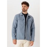 PURE PATH Regular Fit Flannel Overshirts Overshirts Heren - Lichtblauw - Maat XS