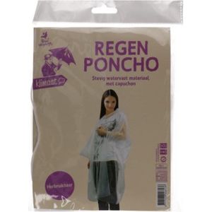 Poncho | Regen poncho | Transparant | Festival | Herbruikbaar | Waterdicht | Met capuchon